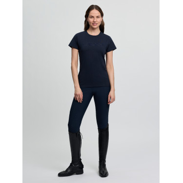 LeMieux Brilliance dames T-shirt met korte mouwen Marine Marineblauw LeMieux Brilliance dames T-shirt met korte mouwen Marine Marineblauw