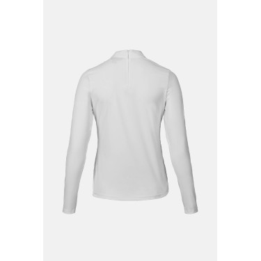 Wedstrijdpolo B Vertigo Charlotta dames Wit / turquoiseblauw