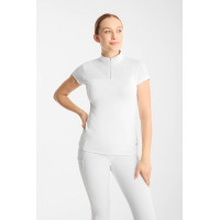 Wedstrijdpolo Horze Louisa mesh dames Wit / turquoiseblauw Wedstrijdpolo Horze Louisa mesh dames Wit / turquoiseblauw