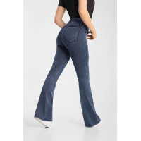 Horze Emery dames western rijlegging met bootcut in denimlook Blauw denim