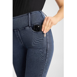 Horze Emery dames western rijlegging met bootcut in denimlook Blauw denim