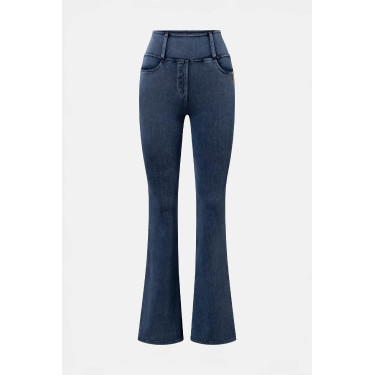 Horze Emery dames western rijlegging met bootcut in denimlook Blauw denim