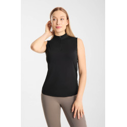 Dames mouwloos Emmie training T-shirt Horze cooling Zwart