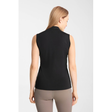 Dames mouwloos Emmie training T-shirt Horze cooling Zwart