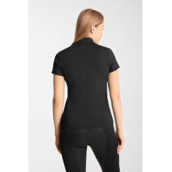 Dames training T-shirt Horze Emmie cooling met korte mouwen Zwart
