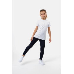 Horze Mina Young Rider trainingsshirt Wit / turquoiseblauw