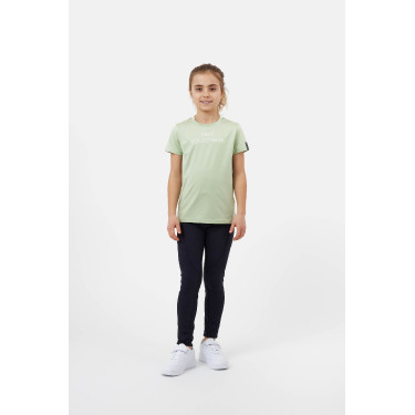 T-shirt Horze Wilda Young Rider met korte mouwen Celadongroen