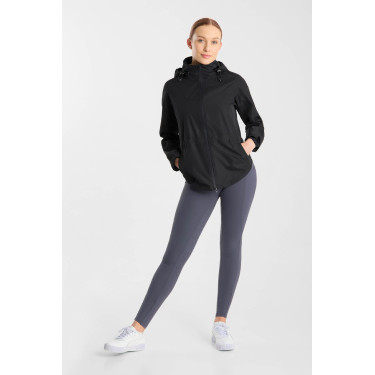 Dames regenbestendige lichte rijjas Horze Fiora Donker marineblauw