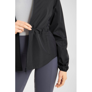Dames regenbestendige lichte rijjas Horze Fiora Donker marineblauw