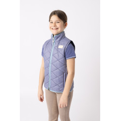 Mouwloos rijvest Horze Selina kind Fluwelen ochtend Blauw