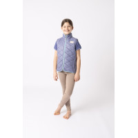 Mouwloos rijvest Horze Selina kind Fluwelen ochtend Blauw