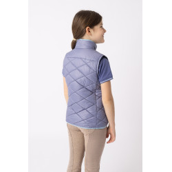 Mouwloos rijvest Horze Selina kind Fluwelen ochtend Blauw