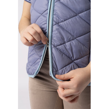 Mouwloos rijvest Horze Selina kind Fluwelen ochtend Blauw