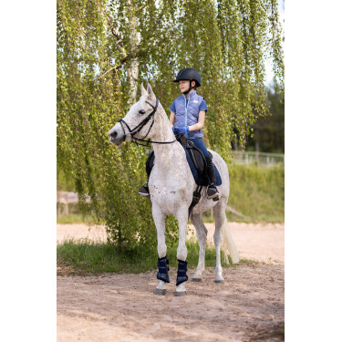 Mouwloos rijvest Horze Selina kind Fluwelen ochtend Blauw