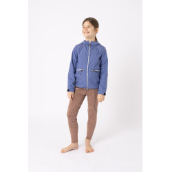 Kinderwedstrijdjasje Horze Yona gevoerd Fluwelen ochtend Blauw