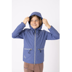 Kinderwedstrijdjasje Horze Yona gevoerd Fluwelen ochtend Blauw