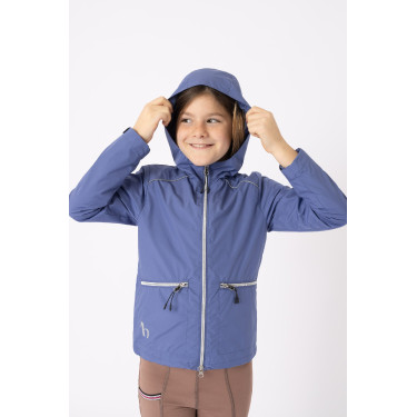 Kinderwedstrijdjasje Horze Yona gevoerd Fluwelen ochtend Blauw