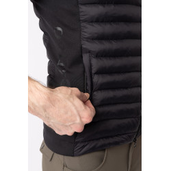 B Vertigo Simon ultralichte gewatteerde mouwloze rijjas voor heren Donker antracietgrijs