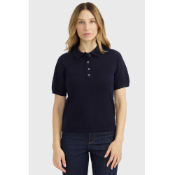 Damespolo pullover Harcour Cherry Marine Marineblauw