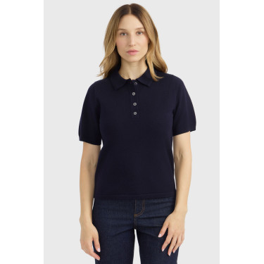 Damespolo pullover Harcour Cherry Marine Marineblauw