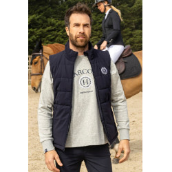 Harcour Pona mouwloos herenvest Marine / wit Blauw