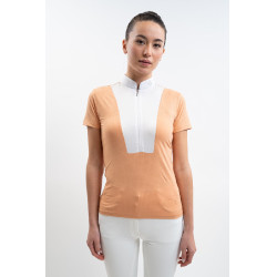 Wedstrijdpolo Harcour Paris dames Abrikoos Oranje