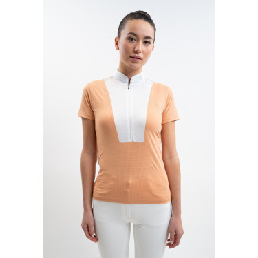 Wedstrijdpolo Harcour Paris dames Abrikoos Oranje