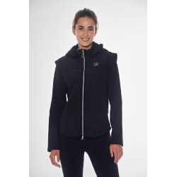 Bi-materialen jas Harcour Hadar dames Zwart Bi-materialen jas Harcour Hadar dames Zwart