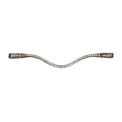 Frontriem Shine X-Line Waldhausen bruin Zilver