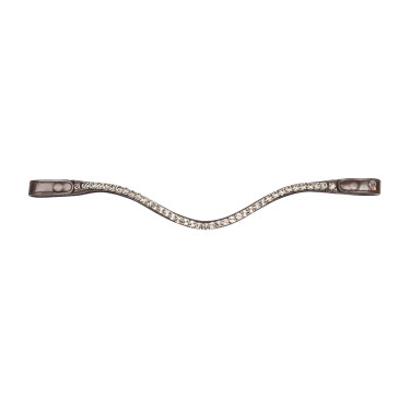 Frontriem Shine X-Line Waldhausen bruin Zilver