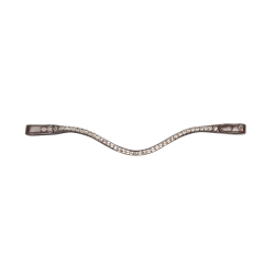 Frontriem Shine X-Line Waldhausen bruin Zilver