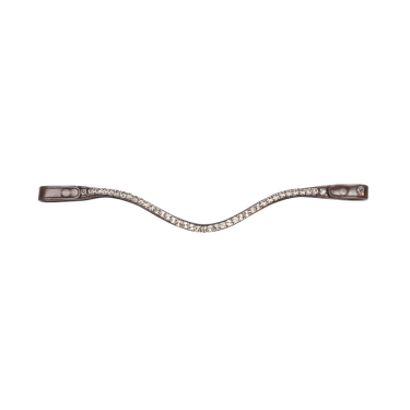 Frontriem Shine X-Line Waldhausen bruin Zilver
