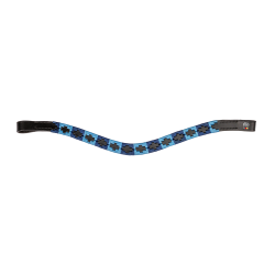 Waldhausen X-Line Polo frontriem zwart Blauw / lichtblauw