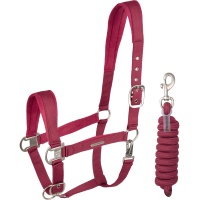Halter en leadrope Waldhausen Velvet Granaat Rood