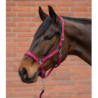 Halter en leadrope Waldhausen Velvet Granaat Rood