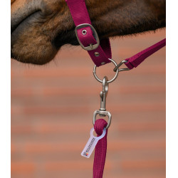 Halter en leadrope Waldhausen Velvet Granaat Rood