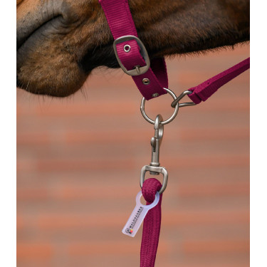 Halter en leadrope Waldhausen Velvet Granaat Rood