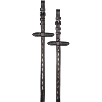 Teugels met stoppers Star Diamond Zwart / wit