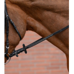 Teugels met stoppers Star Diamond Zwart / wit
