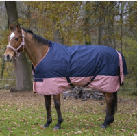 Equithème TYREX 600 D deken Marine / roségoud Blauw