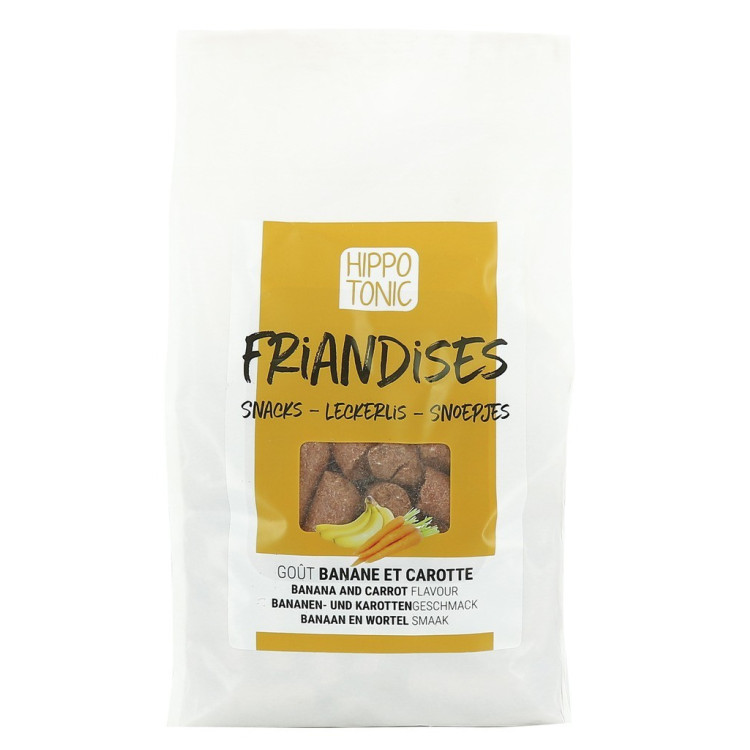 Hippo-Tonic snoepjes voor paarden met banaan- en wortelsmaak Hippo-Tonic snoepjes voor paarden met banaan- en wortelsmaak