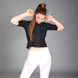 Mesh wedstrijdpolo Euro-Star Flying Flexible Zwart