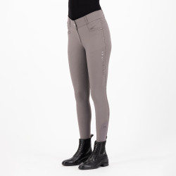 Rijbroek HV Polo Favourite Midwaist FullGrip Donker zand Grijs