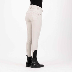Rijbroek HV Polo Ellen Highwaist FullGrip Zinkgrijs Beige