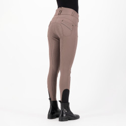 Rijbroek HV Polo Ellen Highwaist FullGrip Walnoot Beige