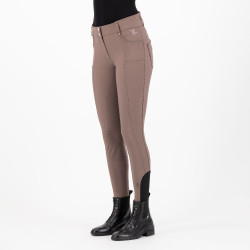 Rijbroek HV Polo Ellen Highwaist FullGrip Walnoot Beige