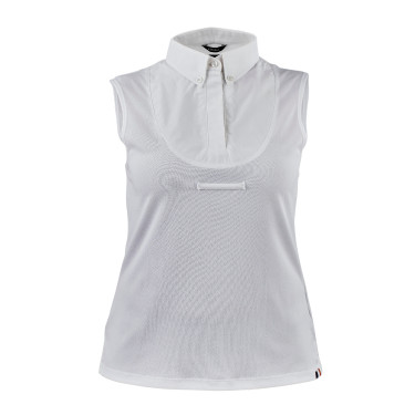 Mouwloze blouse met lavallière Shires Aubrion Wit