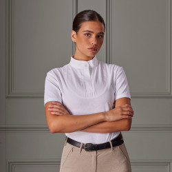 Wedstrijdshirt met korte mouwen Shires Aubrion Wit