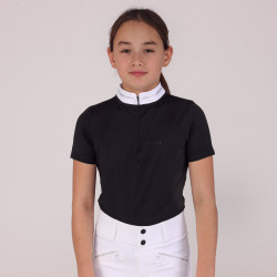 Wedstrijdshirt Optima LX jonge ruiter Shires Aubrion Zwart