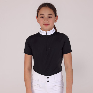 Wedstrijdshirt Optima LX jonge ruiter Shires Aubrion Zwart